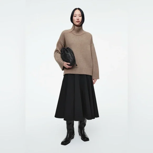 COS Women’s Chunky Pure Cashmere Turtleneck Sweater Size S - Picture 9 of 11